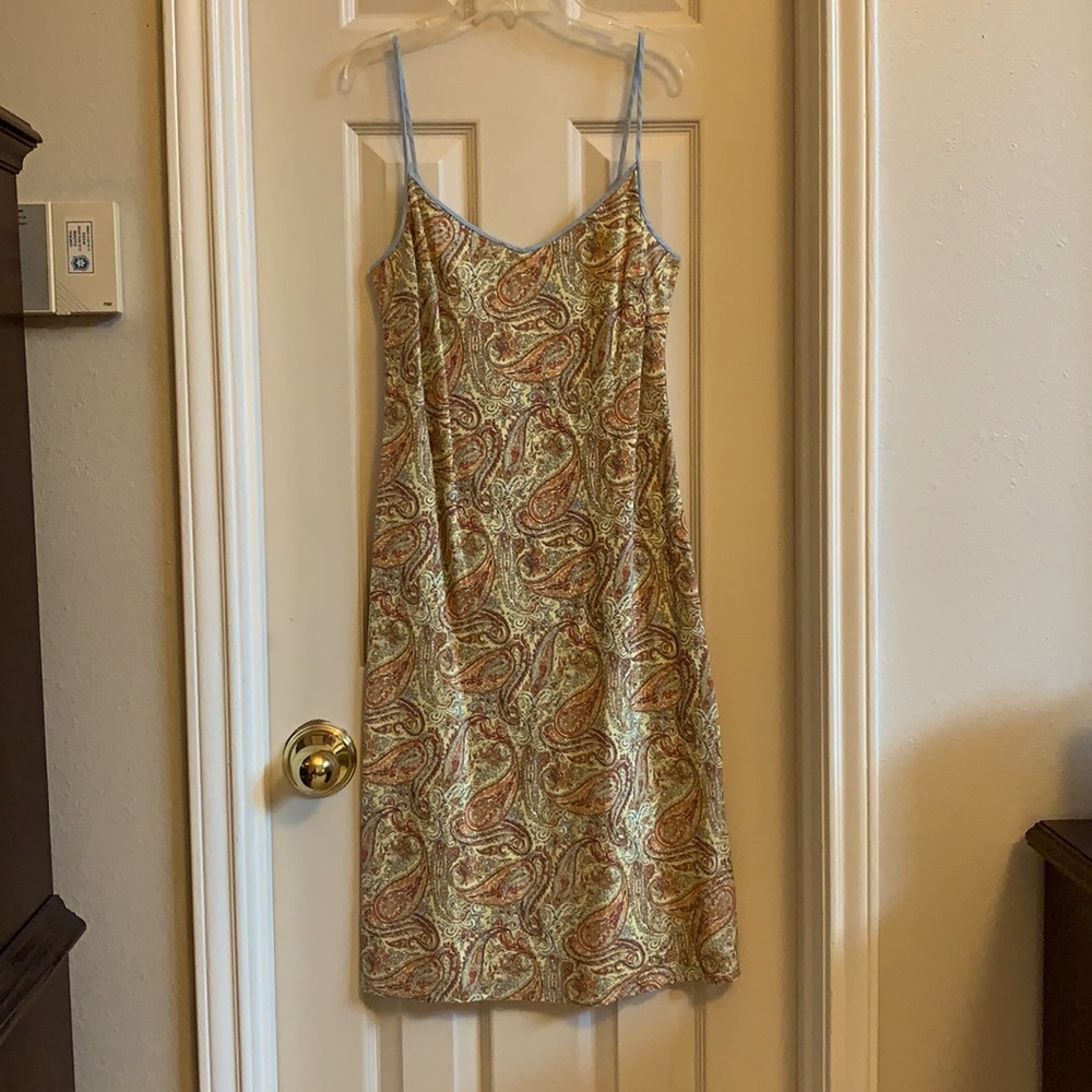 J Crew paisley cotton midi slip dress, 8